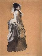 Edgar Degas Young Woman Street Costume Germany oil painting artist